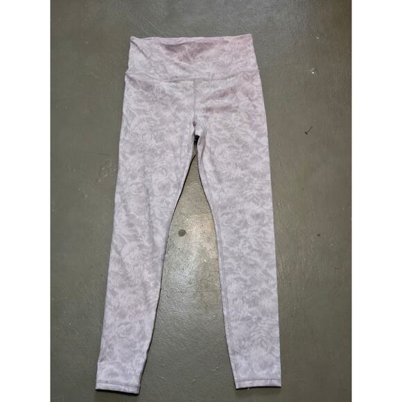 Athleta High Rise Elation Textured Tight in Frosted Floral Pink Size Medium - Picture 3 of 6